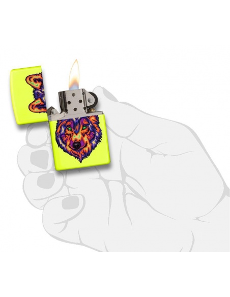 Zapalniczka Zippo 29639 Neon Wolf Neon Yellow