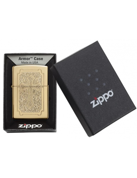 Zapalniczka Zippo 29436 Eccentric Deep Carved Cross Armor