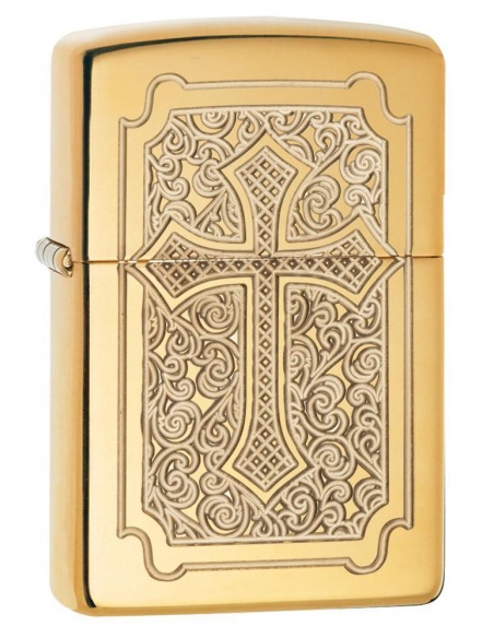 Zapalniczka Zippo 29436 Eccentric Deep Carved Cross Armor