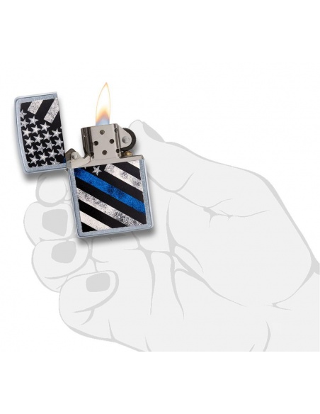 Zapalniczka Zippo 29551 Blue Line Police Flag