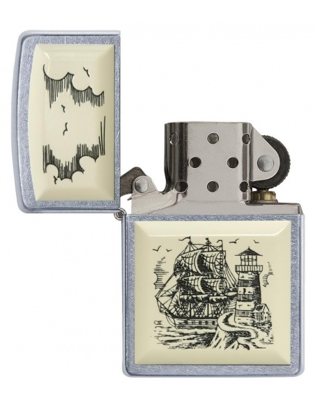 Zapalniczka Zippo 29397 Scrimshaw Ship Lighthouse