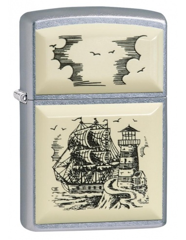 Zapalniczka Zippo 29397 Scrimshaw Ship Lighthouse