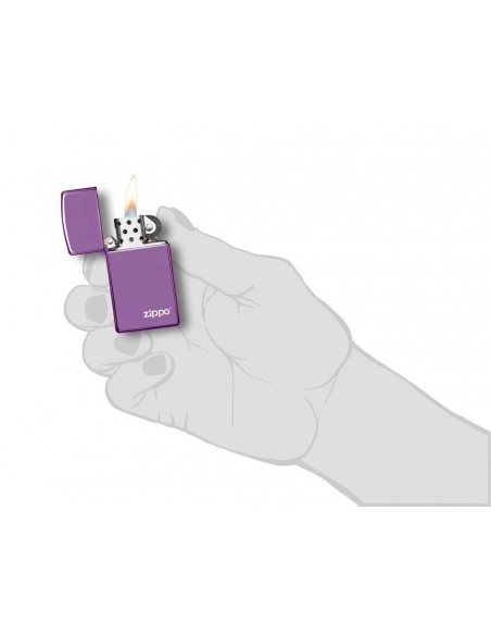 Zapalniczka Zippo 28124ZL Slim High Polish Purple Zippo Logo