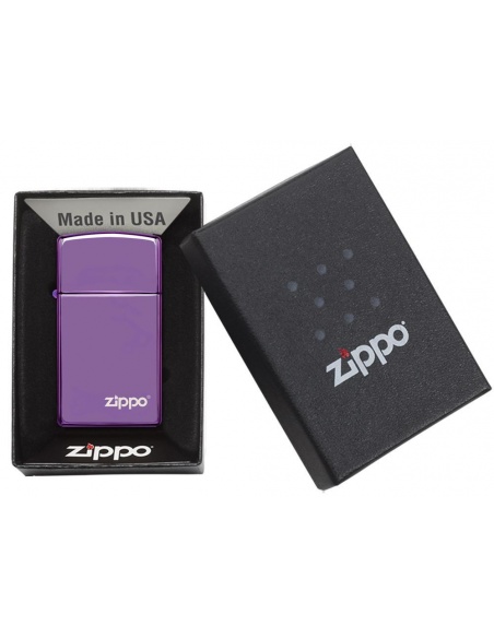Zapalniczka Zippo 28124ZL Slim High Polish Purple Zippo Logo