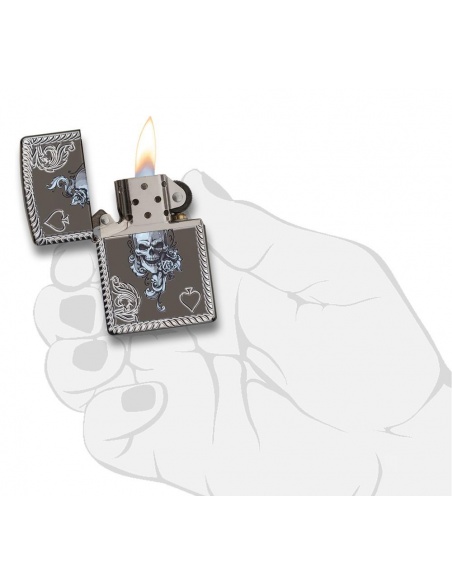 Zapalniczka Zippo 29666 Ace of Spades-Skull