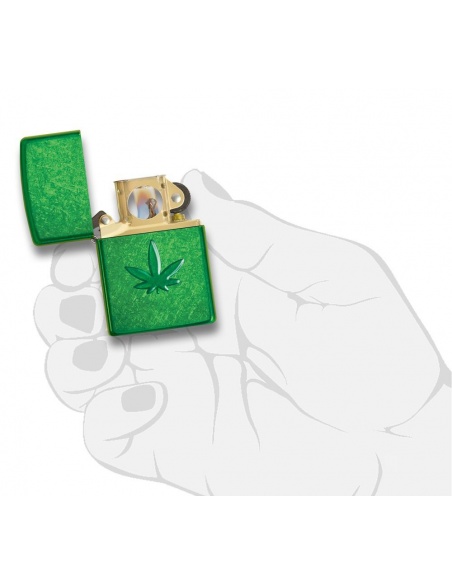 Zapalniczka Zippo 29673 Marijuana Leaf Pipe