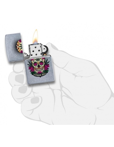 Zapalniczka Zippo 49011 Cypress Hill-Sugar Skull/Weed Design