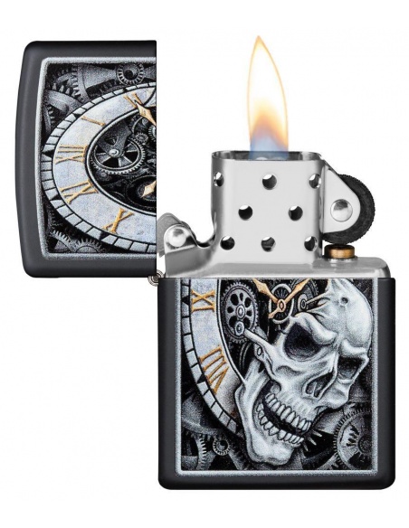 Zapalniczka Zippo 29854 Skull & Clock Design