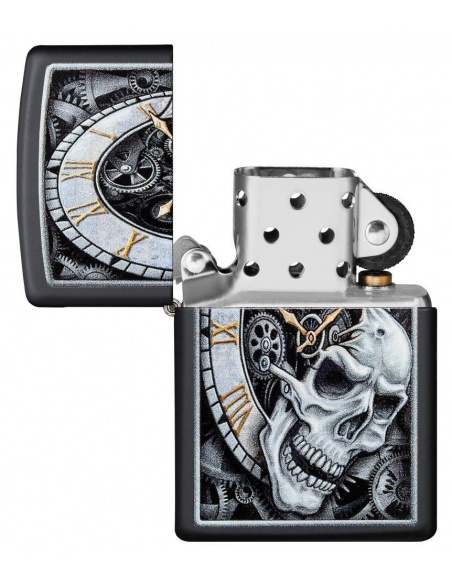 Zapalniczka Zippo 29854 Skull & Clock Design