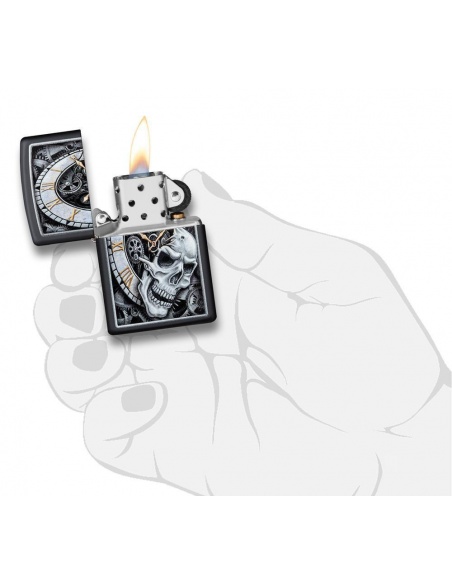 Zapalniczka Zippo 29854 Skull & Clock Design