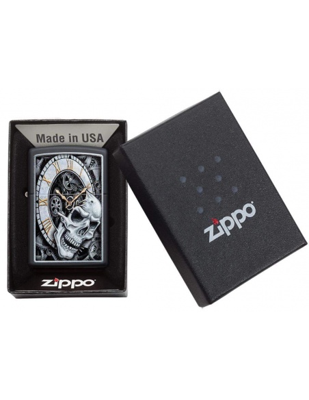 Zapalniczka Zippo 29854 Skull & Clock Design