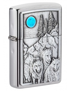 Zapalniczka Zippo 49295 Wolf Pack and Handpainted Moon