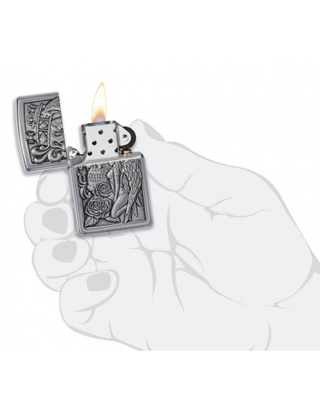 Zapalniczka Zippo 49442 Skull and Angel Emblem