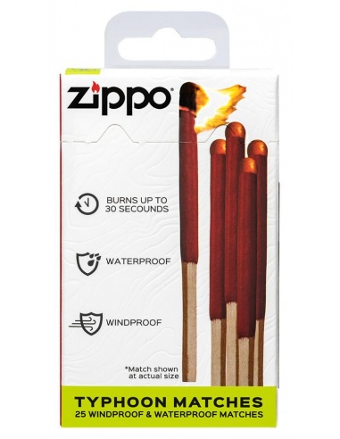 Odporne na wiatr i wodę zapałki Zippo Typhoon (25 sztuk) 40570