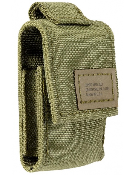 Zestaw prezentowy Zapalniczka Zippo Black Crackle 236 + nylonowy pokrowiec na zapalniczkę z zielonym rzepem 49400