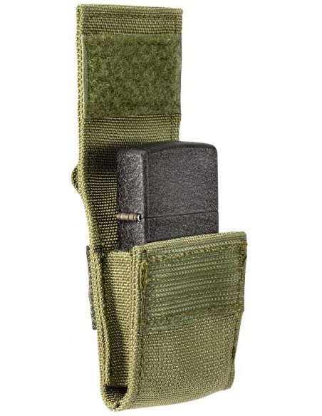 Zestaw prezentowy Zapalniczka Zippo Black Crackle 236 + nylonowy pokrowiec na zapalniczkę z zielonym rzepem 49400