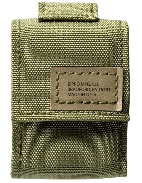 Zestaw prezentowy Zapalniczka Zippo Black Crackle 236 + nylonowy pokrowiec na zapalniczkę z zielonym rzepem 49400