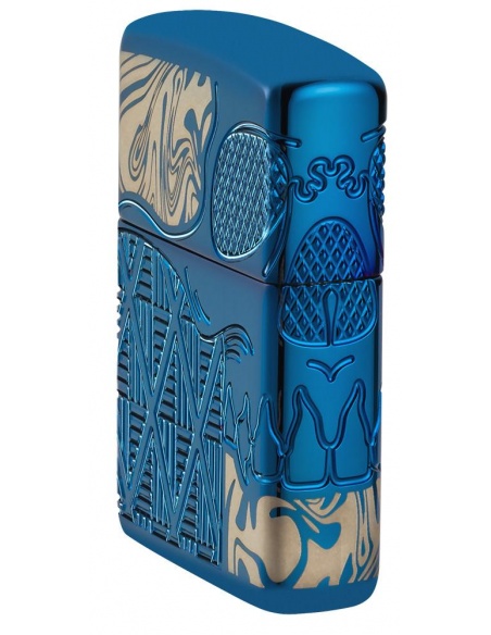 Zapalniczka Zippo 49705 Armor Engraved Skull with Diamond Pattern