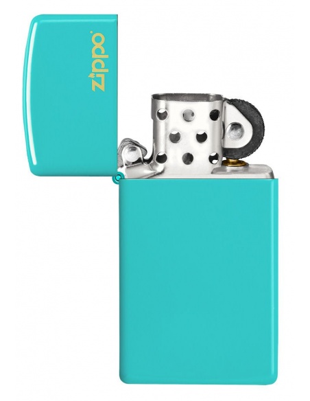 Zapalniczka Zippo 49529ZL Slim Flat Turquoise with Zippo Logo