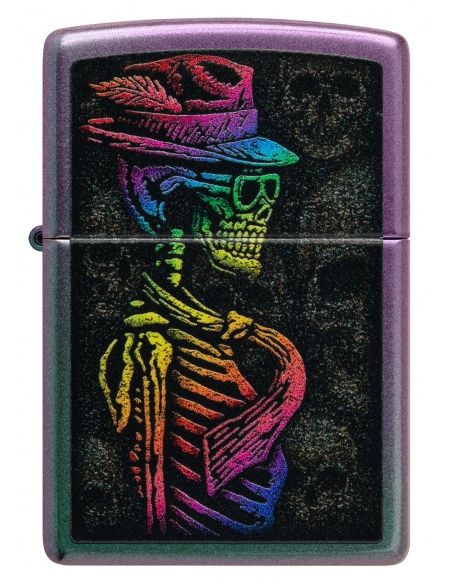 Zapalniczka Zippo 48192 Rainbow Skeleton with Hat and Tie